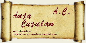 Anja Ćuzulan vizit kartica